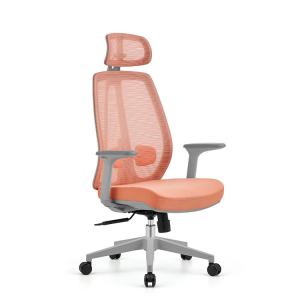 Modern Style High-Back Office Chair with Armrests and Headrest for Office Room