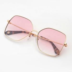 Custom Ladies Stylish Lifestyle Sunglasses Women Pentagon Shaped Metal Sunglasses