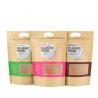 New product custom printing kraft brown paper food zipper bags with hang hole