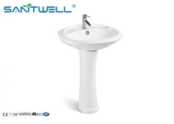 Sanitary Ware Ceramics Bathroom Pedestal Basins Washbasin With Three Hole option