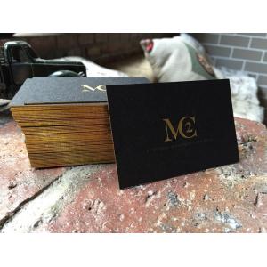 Gold Foil Edge Professional Business Cards Silver Ink / White Ink Color 600gsm
