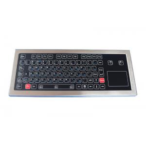 PS/2 Steel Plate Ruggedized Membrane Keyboard With Touchpad