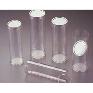 China flower & money large box packaging round cylinder gift box small cylinder clear threaded plastic tube container with lid supplier