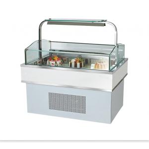 China Sandwich Refrigerated Cake Display Case Square Shape Glass Cake Cabinet supplier