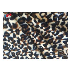 100 Polyester Home Textile Velboa Fabric 220gsm Animal Printing