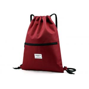 Lightweight Polyester Drawstring Backpack Water Resistant With Adjustable Straps