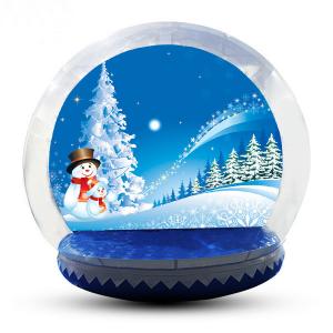 China 4m Big Inflatable Lawn Snow Globe / Blow Up Snow Globe Decoration supplier