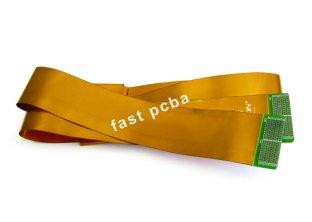 Yellow Solder Mask Lead Free HASL CEM - 3 PI, 0.15MM 1 Layer FPC / Flex PCB Assembly