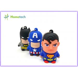 Hero Series Cartoon Usb Flash Memory , Usb 2.0 Memory Stick Pvc Or Soft Plastic Material