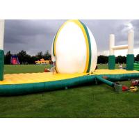 China PVC Tarpaulin Inflatable Interactive Games Green And White Color 10.07x3.7m on sale