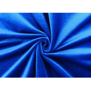 200GSM Soft 100% Polyester Velvet Fabric For Home Textile Royal Blue Color