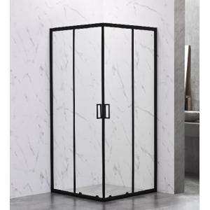 Corner Bathroom Black Frame 2 Sided Shower Cubicle Aluminum Frame