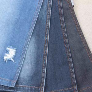 China Indigo 100% Cotton French Terry Knitted Denim Fabric For Jeans supplier
