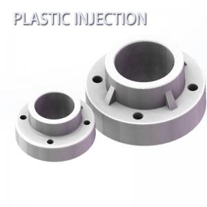 Les garnitures de tuyau en plastique faites sur commande de PVC de gris de pièces d'injection brident moulage par injection