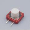 China 12 interruptor silencioso terminal del interruptor del X12 milímetro del milímetro del botón 2 del lado blanco táctil del Pin wholesale