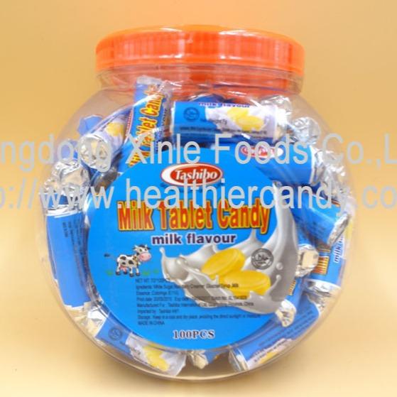 Baixo - doces Sugar Tablet Compressed Jar Packed do leite do rolo da energia da