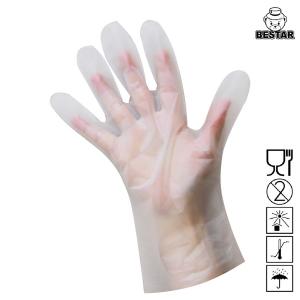 China Clear Plastic TPE Disposable Gloves For Kitchen Food Handling supplier