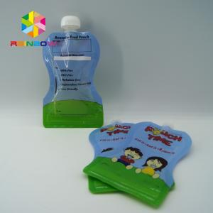 China Reusable Food Pouch Packaging / Leak Proof Baby Food Pouches With Dual Zipper supplier