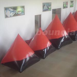 China Red 0.6mm/0.9mm inflatable doritos shape air bunker for commercial use supplier