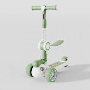 Kids Kick Scooter LED Lighted Wheels And 3 Adjustable Height Handlebars 3 Wheel Bike For Boys And Girls