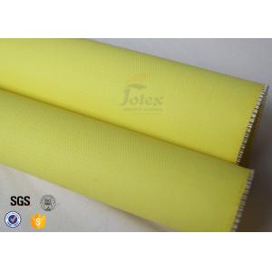 PU Coated thermal insulation jackets Fiberglass Fabric  0.5mm Yellow Satin