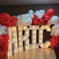 China LED Bulb Sign Letter for Wedding Birthday Events With Stainless Steel Marquee Letters on sale