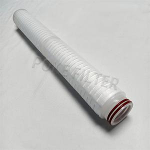 Folded 0.2 Micron PTFE PP Water Filter Element Cartridge Replacement