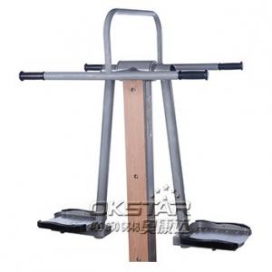 China china outdoor park gym equipment  park wood double pendulum supplier