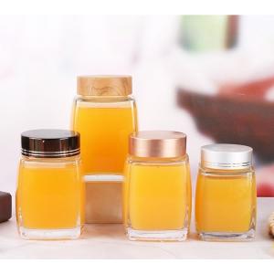 China 180ml 500ml 700ml Round Glass Cream Honey Jar with Round Shape and Glass Material supplier