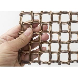 52% Opening Area Architectural Metal Mesh Gold Color Decorative Wire Screen