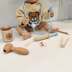 204g Silicone Doctor Toy Set Customized Medical Carry Case For Kids