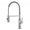 Solid Stainless Steel Spring Coil Kitchen Faucet OEM Water Saving Aerated Stream