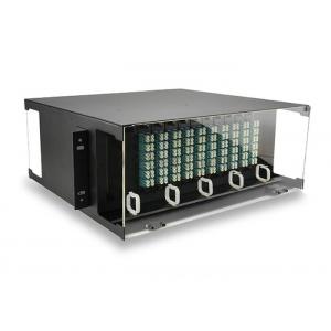 China 4U 240 Cores Fiber Optic Patch Panel Rack Mounted Type Black Color supplier
