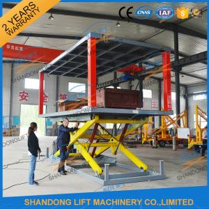 China Scissor Hydraulic 2 Level Underground Parking Car Lift With CE , Car Lift Parking System supplier