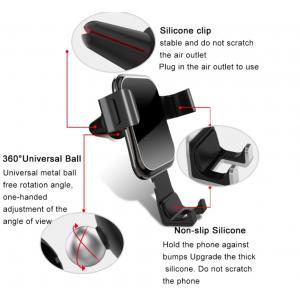 Ultra Thin Gravity Car Phone Holder 360 Degree Rotating 0.8cm Thickness