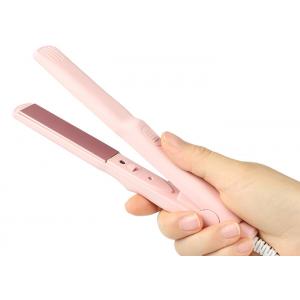 Pink Plate Mini Hair Straightener , Electric Hair Crimper 2600mAh Lithium Battery