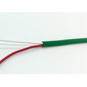 Flat   2 Core Fire Alarm Cable , External Alarm Cable Yellow / Green PVC Tinned Copper