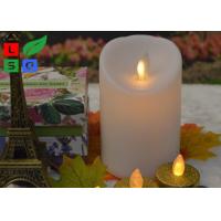 China Remote Controlled Flameless LED Candle Lights , Pillar Flickering LED Commercial Shop Lights on sale