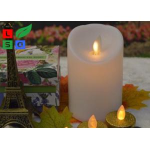 Remote Controlled Flameless LED Candle Lights , Pillar Flickering LED Commercial Shop Lights