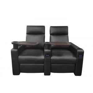 Modern Full Electric Recline Armchair Genuine Leather Home Theater Seating