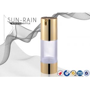 China SR-2108G AS material gold airless pump bottle for personal care supplier