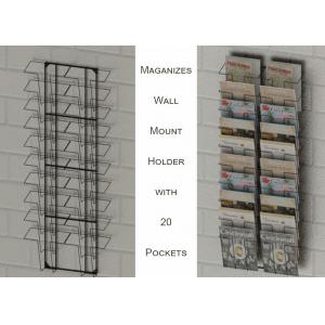 China Wall Mount Magazine Office Display Racks With 20 Literature Pockets Size A4 supplier