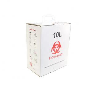 China 10L Biodegradable disposable white Cardboard box Medical Sharps Box supplier