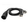 China Black J1939 Deutsch 9 Pin Female to Dual D-Sub DB9P Female Truck Y Cable wholesale