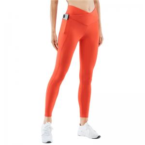 Wholesale Fitness Gym Running Training Butt Lifting Cross Waist Leggings Yoga Pants For Women