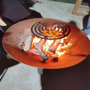 Customized  Steel Fire Pits Metal Stamping Garden Corten Steel fire bowls Eco Friendly