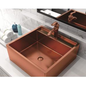 20 Inch Stainless Steel Vessel Sinks , Bathroom Sink Vanity Unit With Pop - Up Drain