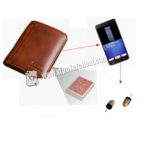 China Foldable Man’s Leather Wallet Poker Scanner For Poker Cheating Device supplier