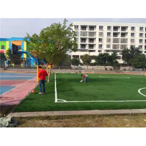 Outdoor Synthetic Grass For Playgrounds , Artificial Playground Grass PE Materal