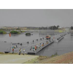 Simple Structure Floating Pontoon Bridge Concrete Deck For Vehicles